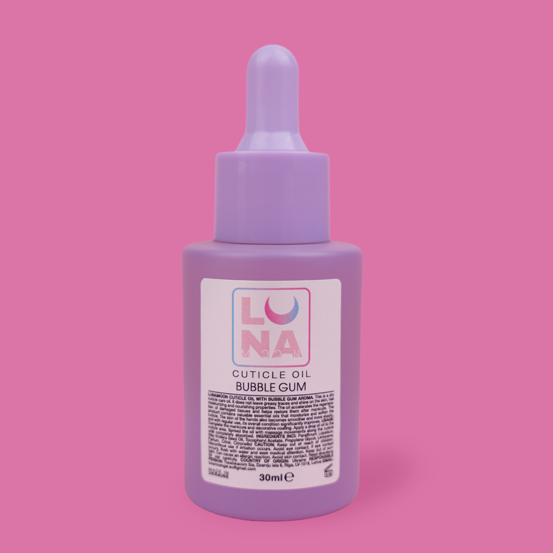 Lunamoon Cuticle Oil with Bubble Gum 30ml — zdjęcie produktu 1