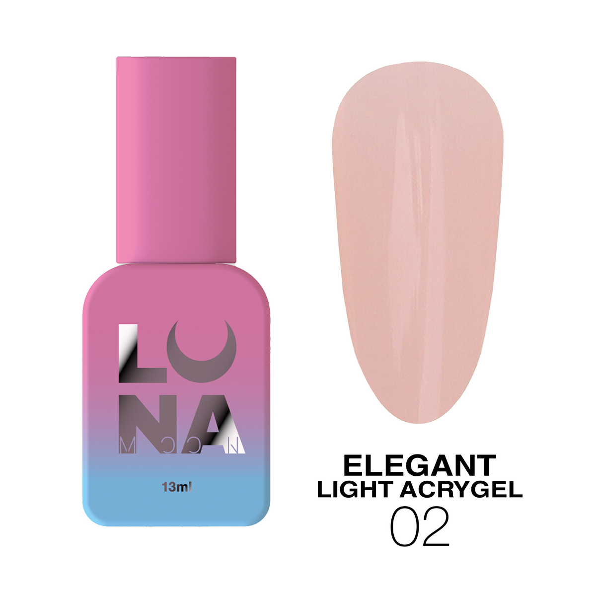 Lunamoon Elegant Light Acrygel 02 13ml — zdjęcie produktu 1