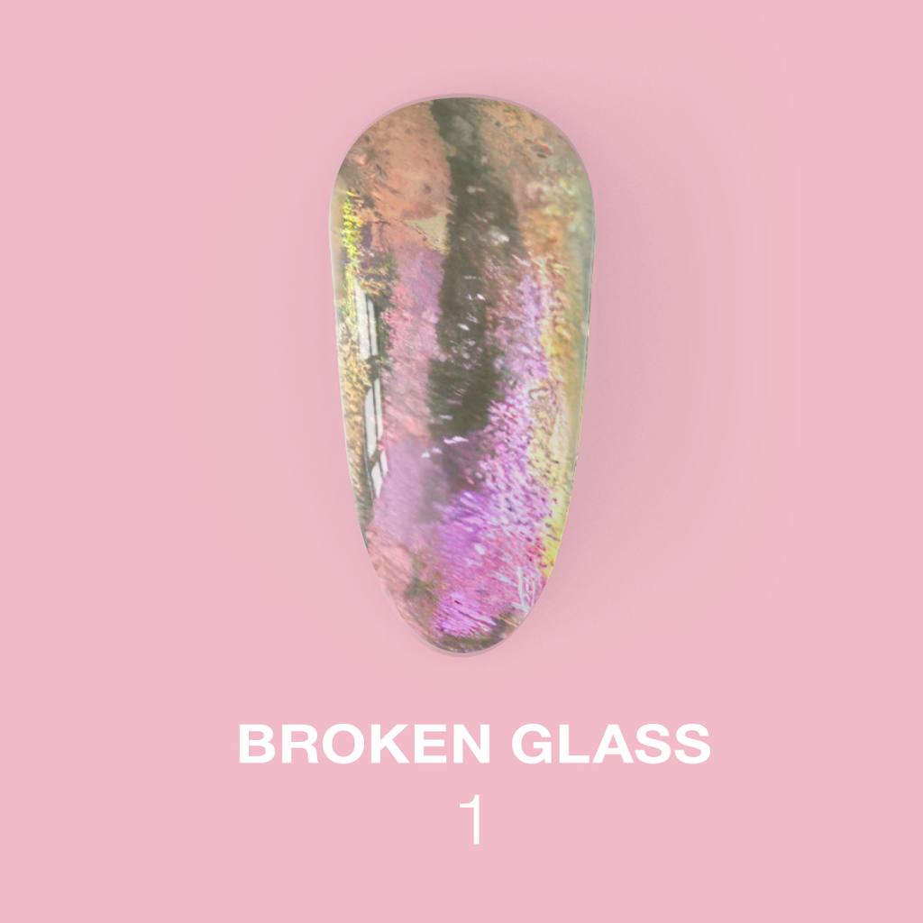 Lunamoon set of dry glitters for nails «Broken Glass» 6 pcs — zdjęcie produktu 2