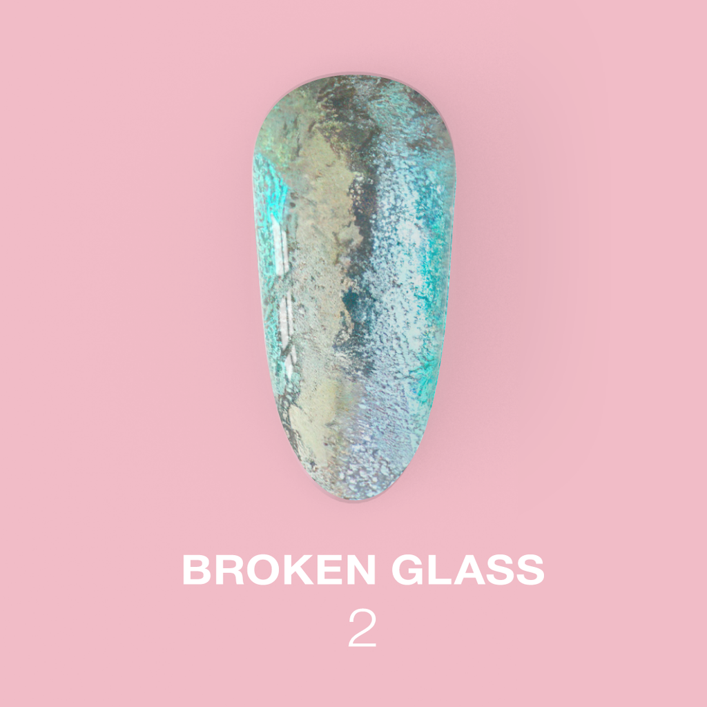 Lunamoon set of dry glitters for nails «Broken Glass» 6 pcs — zdjęcie produktu 3