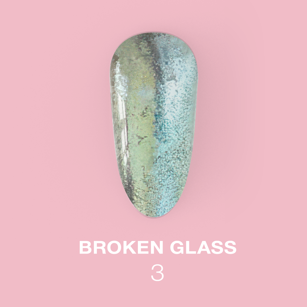 Lunamoon set of dry glitters for nails «Broken Glass» 6 pcs — zdjęcie produktu 4