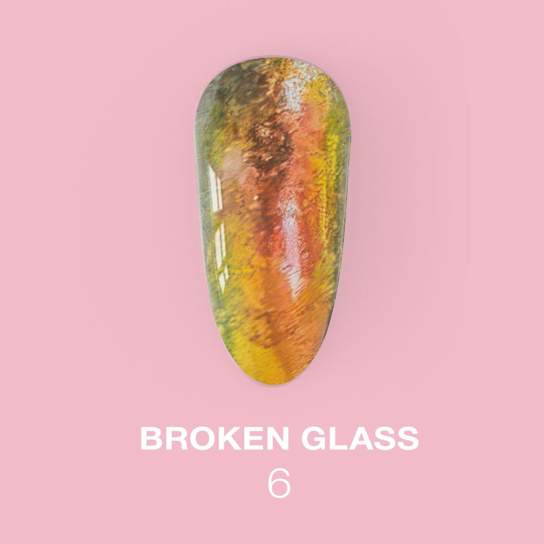 Lunamoon set of dry glitters for nails «Broken Glass» 6 pcs — zdjęcie produktu 7