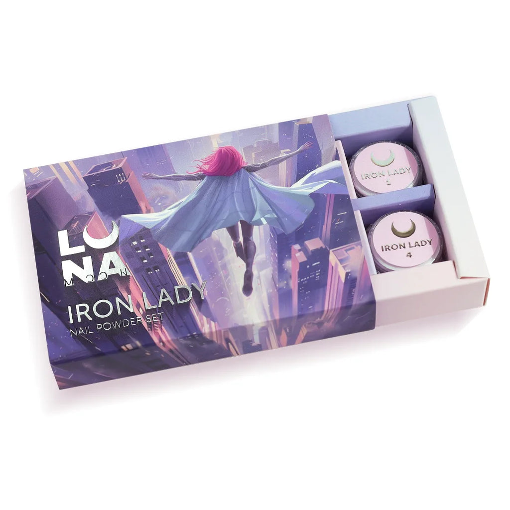 Lunamoon  Iron Lady Nail Powder Set 6 pcs — zdjęcie produktu 1